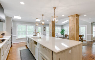 interior home kitchen white stone countertop and kitchen cabinet Interior House Painting Preparation in Walnut Creek, CA